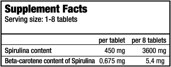 SPIRULINA - Biotech USA (100 caps)