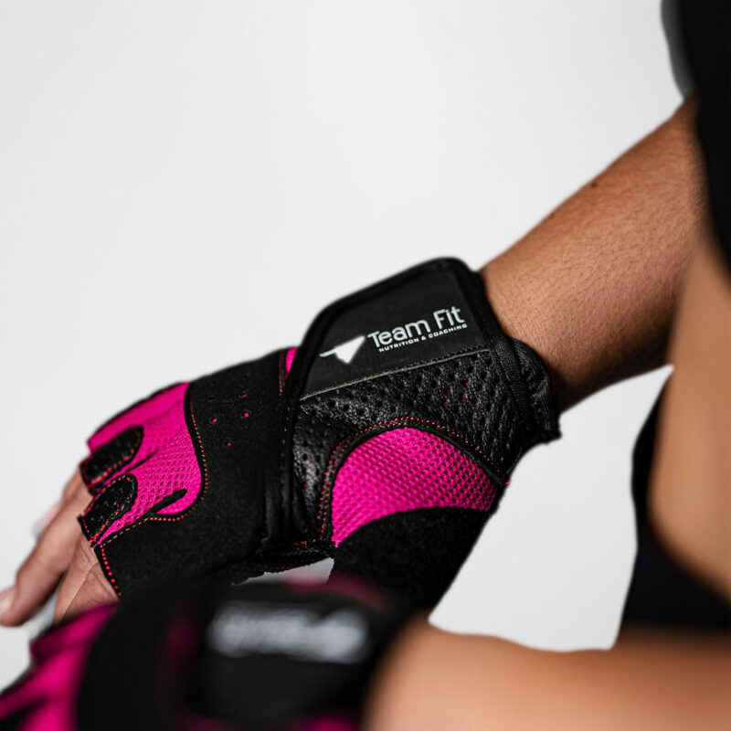 GANTS DE MUSCULATION - Rose - TeamFit