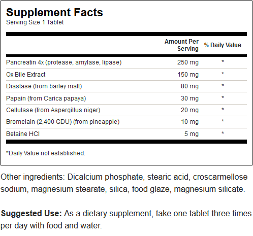 DIGESTIVE ENZYMES - Swanson (180 caps)